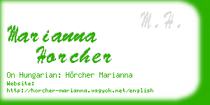 marianna horcher business card