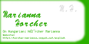 marianna horcher business card